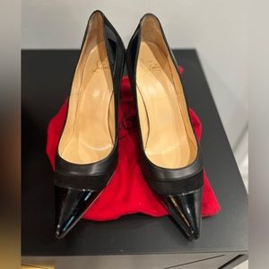 Christian Louboutin 2020 Eklectica Black Suede and Leather Pumps
